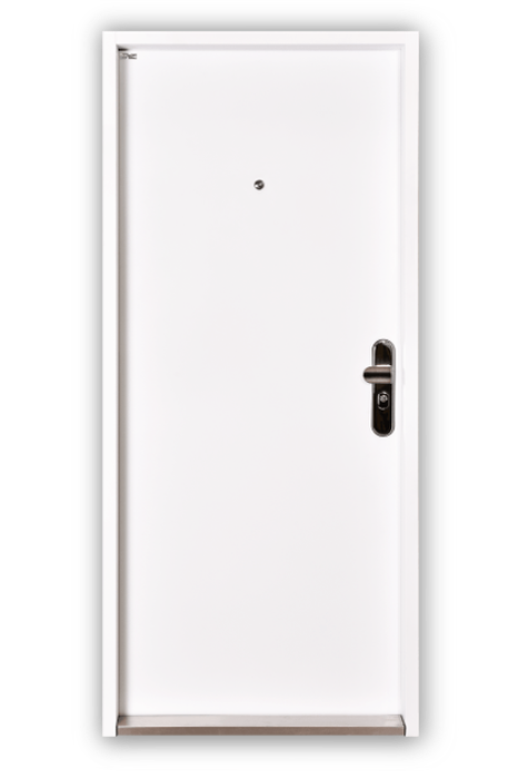 Bezpečnostné dvere hladké / biele - F3/D